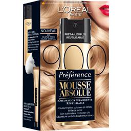 Coloration permanente Mousse Absolue PREFERENCE, blond tres clair cristal n°900