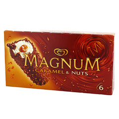 Barres glacees Magnum Miko Caramel et nuts x6 384ml
