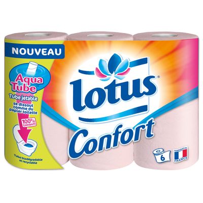 Papier toilette Confort LOTUS, 6 rouleaux