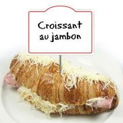 Croissant jambon et fromage, la piece de 150gr