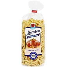 Pates macaronis d'Alsace coupes aux oeufs U paquet de 250g