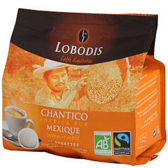 Cafe en dosettes bio arabica de Chantico LOBODIS, 18 unites, 125g