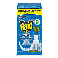 Recharge anti-moustiques liquide pour diffuseur electrique RAID NUIT 45 nuits