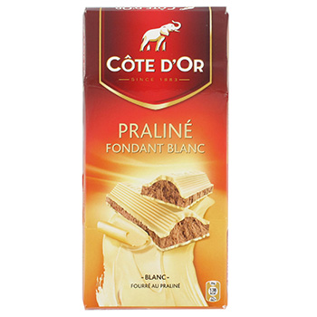 Chocolat blanc Cote d'Or Praline fondant 200g