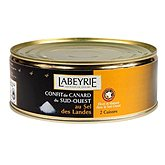 Confit de canard Labeyrie 2 cuisses sel des Landes - 825g