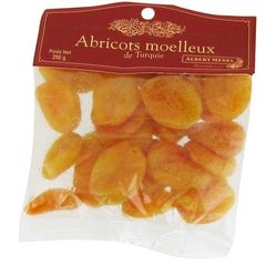 Abricots moelleux de Turquie Saveur douce, sucree et legerement acidulee.