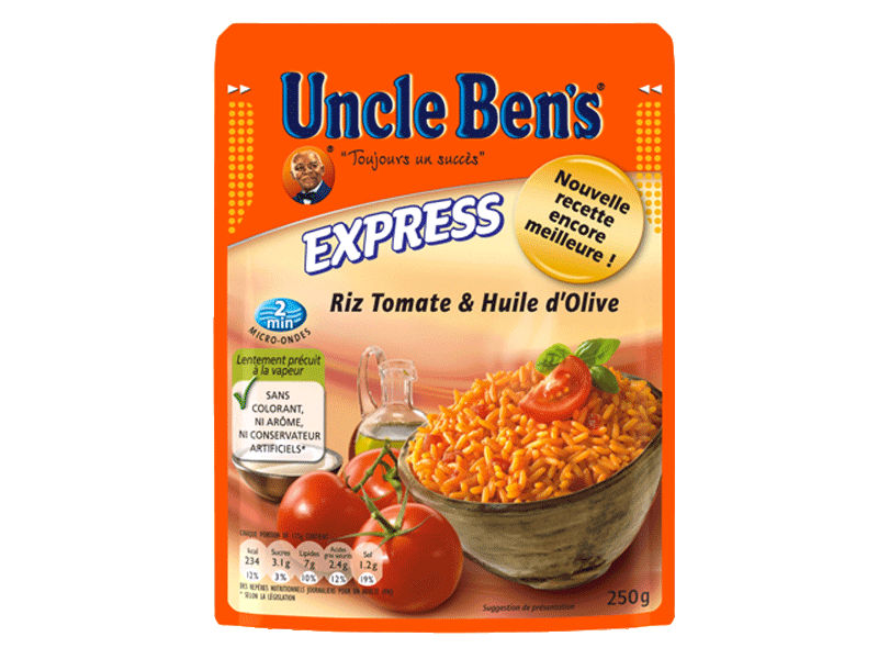 Riz express 2mns Uncle Ben's Tomate huile olive 250g