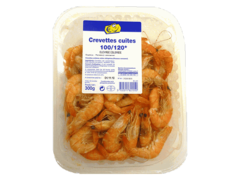 Crevettes cuites 100/120 pieces au kilo