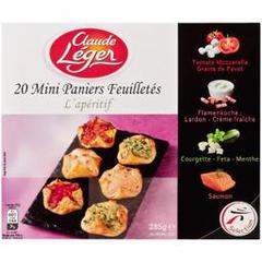 Claude Leger, Mini paniers feuilletes assortis, L'aperitif, la boite de 20 - 285 g