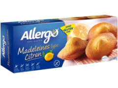 Allergo, Madeleines type au citron sans gluten, la boite de 6 madeleines - 180 g