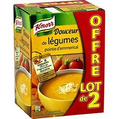Knorr soupe douceur de légumes emmental 2x1l