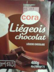 Cora liegeois chocolat 4 x 100g