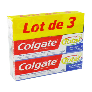 Dentifrice Colgate Total Blancheur 3x75ml