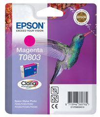 Cartouche d'encre EPSON pour imprimante, T0803 magenta Colibri, sous blister