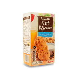 Auchan biscuits vitalite au lait et pepites de chocolat 400g