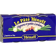 Henaff, Pate aux oignons et lardons, les 2 boites de 78 gr