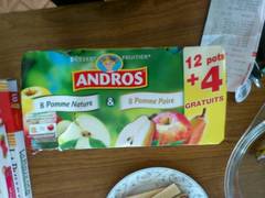 Compotes pomme/pomme poire Andros