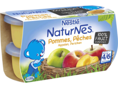 Petits pots naturnes Nestle Pommes peches 4x130g