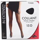 In Extenso collant voile Lycra noir 15D taille 2