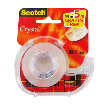 Scotch® 1 devidoir de ruban crystal transparent 25m + 5m g Le blister