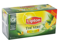 Lipton, The vert aromatise citron, les 25 sachets - 32,5 g
