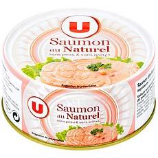 Saumon au naturel en tranche sans peau ni aretes U, 112g
