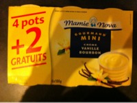 Mamie Nova crème gourmand vanille x4