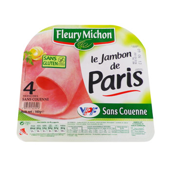 Le Jambon de Paris sans couenne FLEURY MICHON 160 g