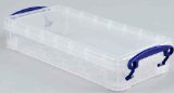 Boîte de rangement pour stylo, en plastique, 0,55 litres, transparent