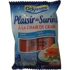 Odyssée, Bâtonnets Plaisir de surimi à la chair de crabe, la boite de 10 - 170 g