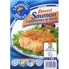 Crousti au saumon et pommes de terre L'ASSIETTE BLEUE, 2 pieces, 180g