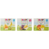 Hipp Biologique 100% Fruits Coupelles Poires Prunes Cassis/Poires Bananes Kiwis/Pommes Pêches Mangues des 6/8 mois - 24 coupelles de 100 g
