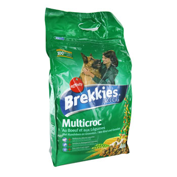 Croquettes pour chien multicroc BREKKIES Excel, 4kg