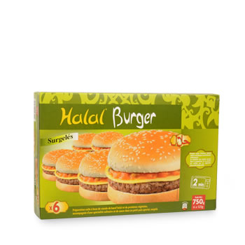 burger halal étui X6 -750g
