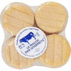 Maconnais fermier, fromage fermier au lait cru, production fermiere regionale, x4, le paquet,180g