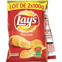 Lay's Chips nature les 2 sachets de 100 g