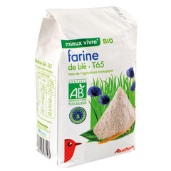 Auchan Bio farine de ble T65 -1kg