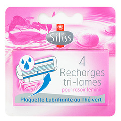 Recharges rasoir Siliss feminin Tri-lames x4