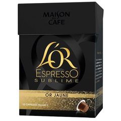 Cafe L'Or Espresso Maison Cafe Sublime jaune x 10 capsules 52g