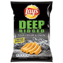 Deep Ridged - Chips ondulées Saveur Crème acidulée et Oignons 2 fois plus ondulées !