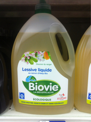 Lessive liquide écologique au savon d'Alep bio BIOVIE, 40 lavages, bidon de 3l