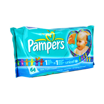 Pampers, Lingettes Fresh Clean, le paquet de 64