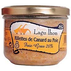 Laguilhon rillettes de canard au foie 180g