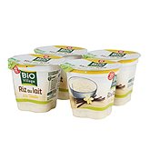 Riz au lait bio Bio Village Vanille 4x100 g