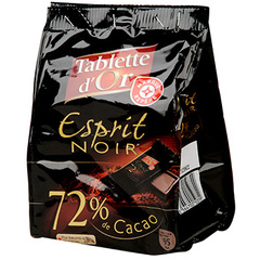 Chocolat noir Tablette d'Or Mini carres 72% cacao 200g