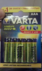 Piles rechargeables AAA/ HR03- 800 Mah VARTA