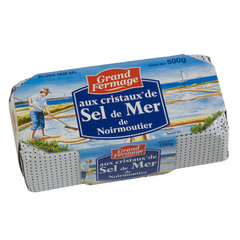 Beurre moulu Grand Fermage Cristaux sel Noirmoutier 80% de matiere g