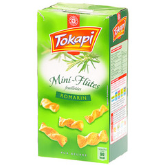 Biscuits Tokapi Mini-Flutes Feuilletees romarin 100g