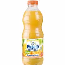 100% pur jus d'orange avec pulpe, sans sucres ajoutes, la bouteille,1,5l