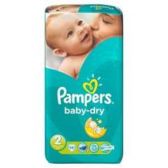 Couches Pampers Baby Dry Géant T2 x56